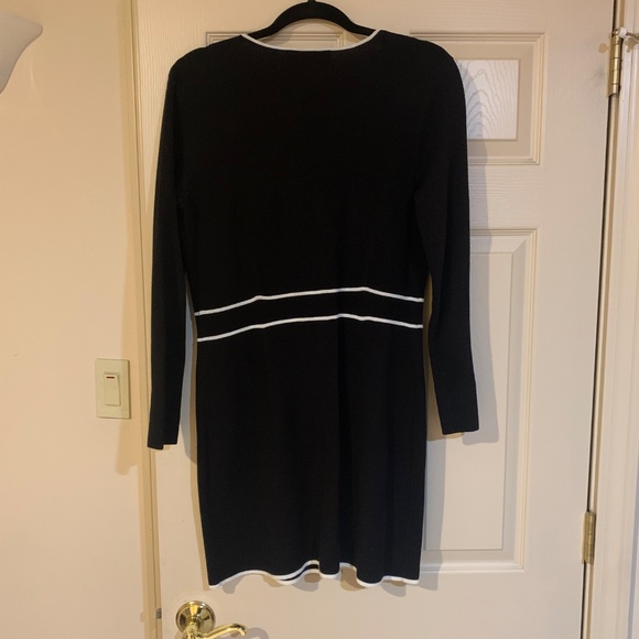Kasper Black/White Long Cardigan Sweater sz S - Picture 5 of 6